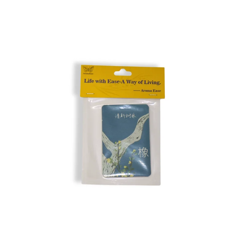 Abstract-themed car air freshener set in wood-inspired designs