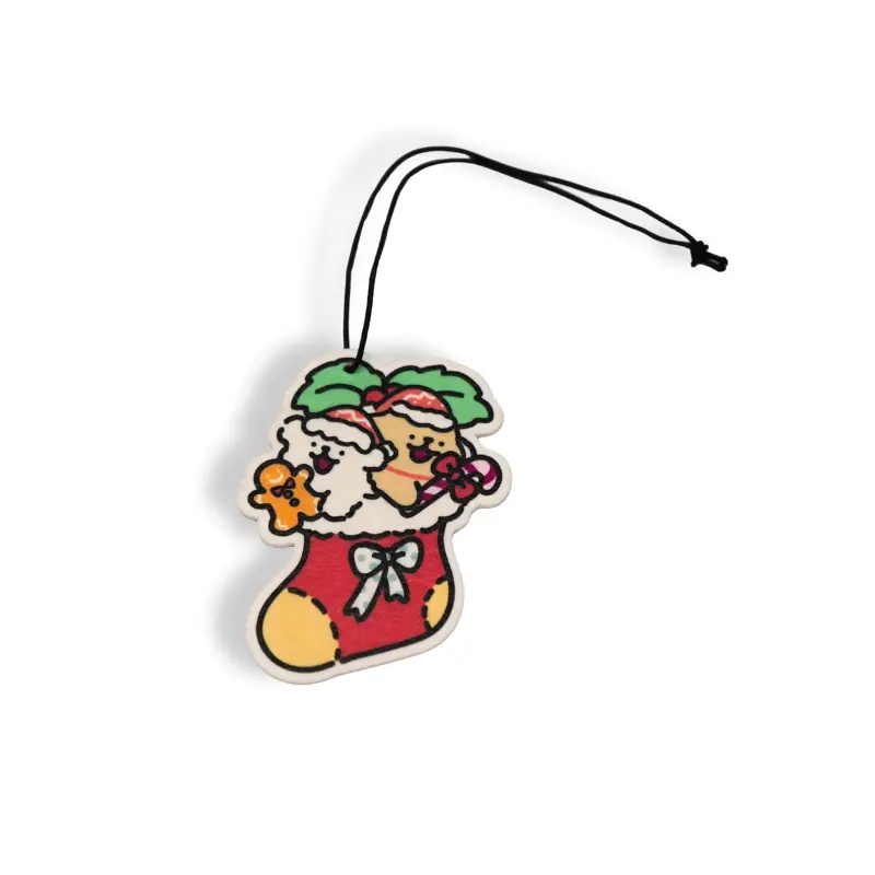Cute Christmas peach-scent hanging paper air freshener