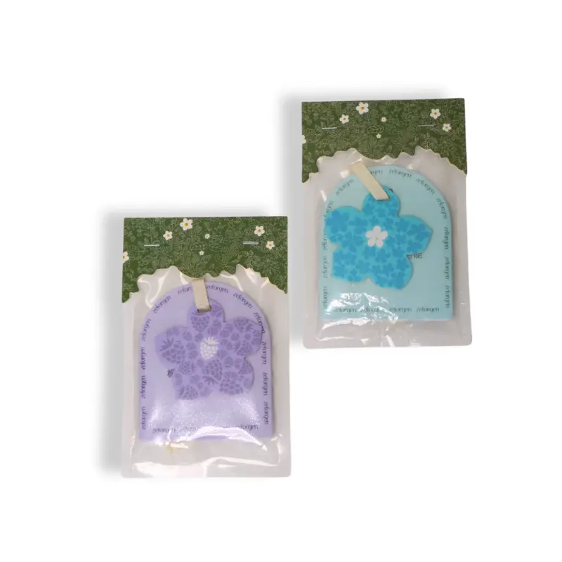 Floral paper air freshener set for home and car