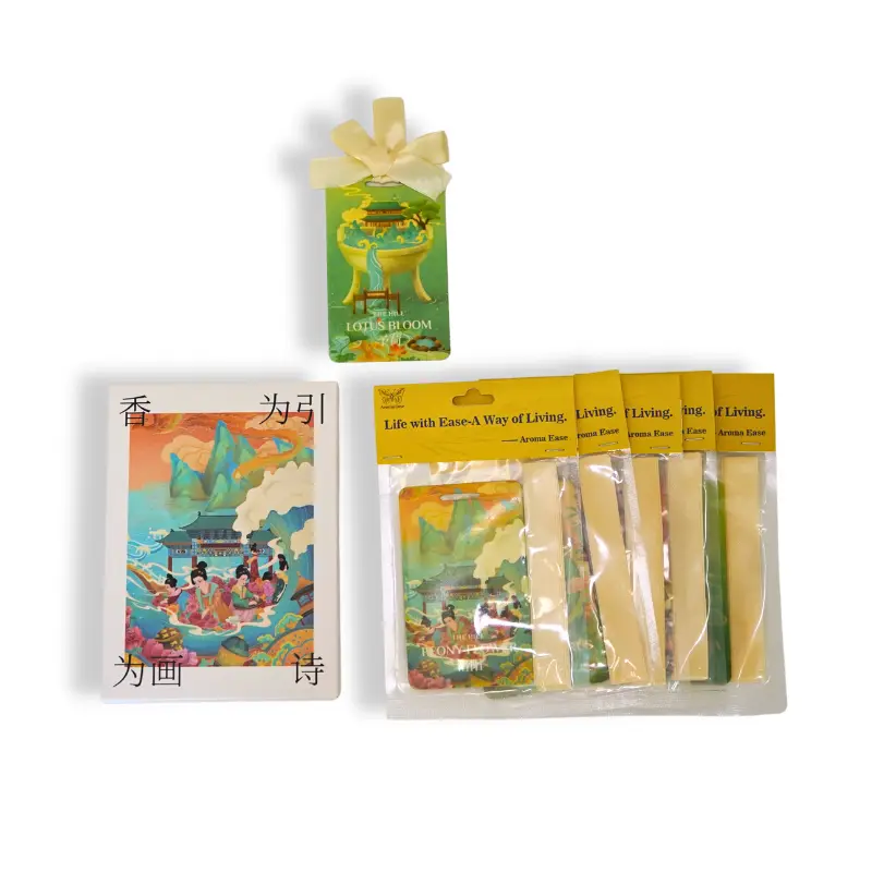 Oriental-style paper air freshener gift set assorted scents