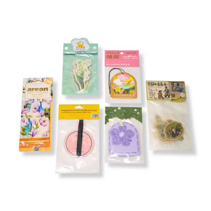multiple packaging solutions for paper hanging air fresheners