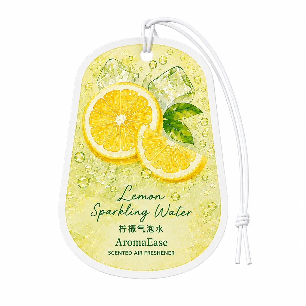 lemon sparkling water hanging air freshener