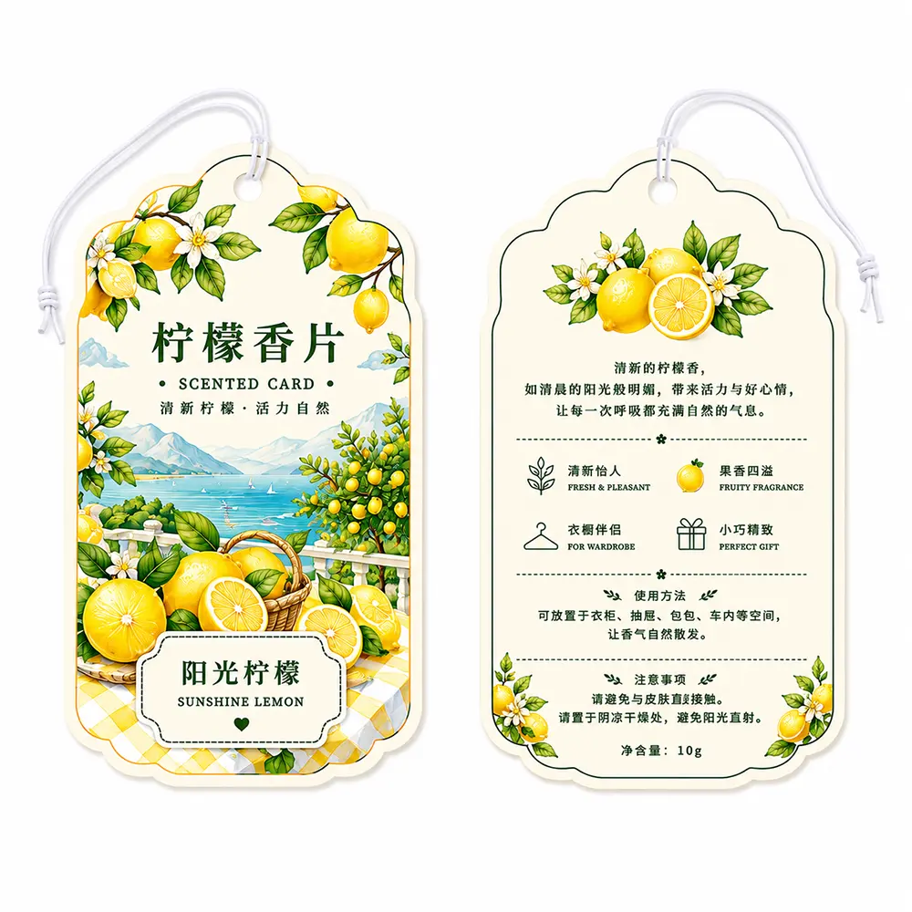 sunshine lemon hanging air freshener