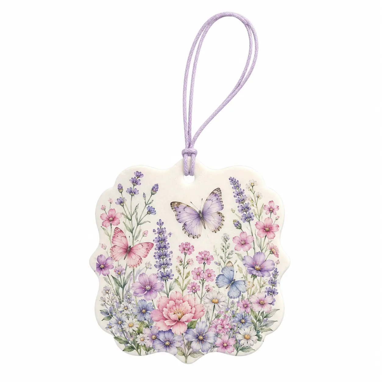butterfly floral hanging air freshener