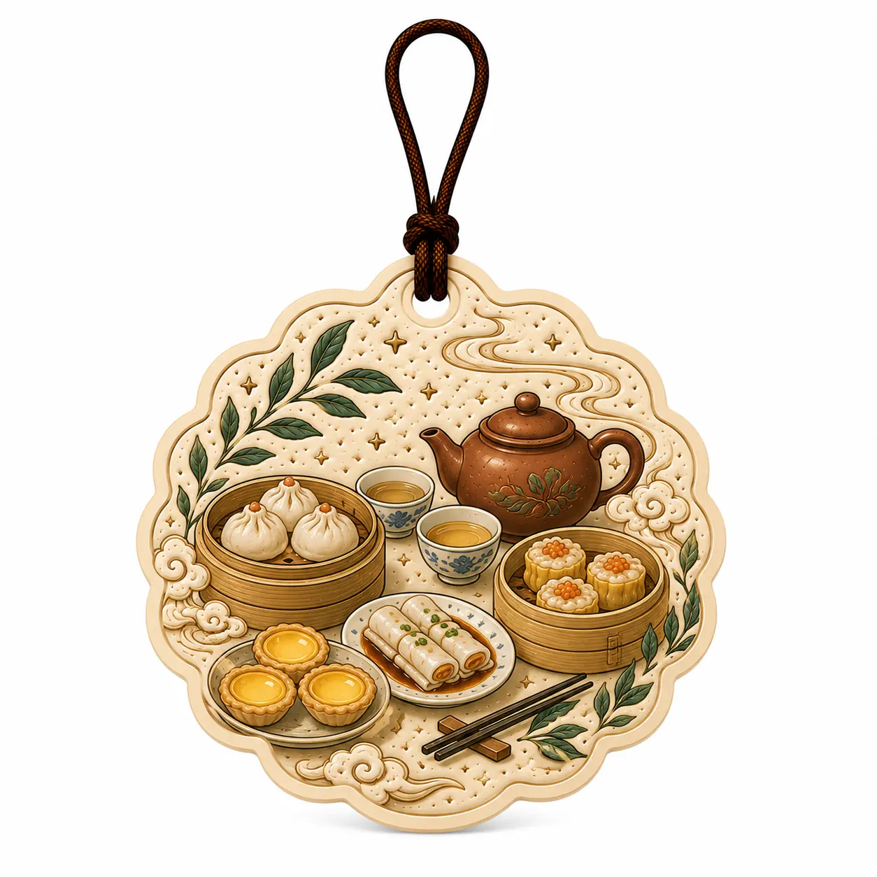 oriental tea dim sum hanging air freshener