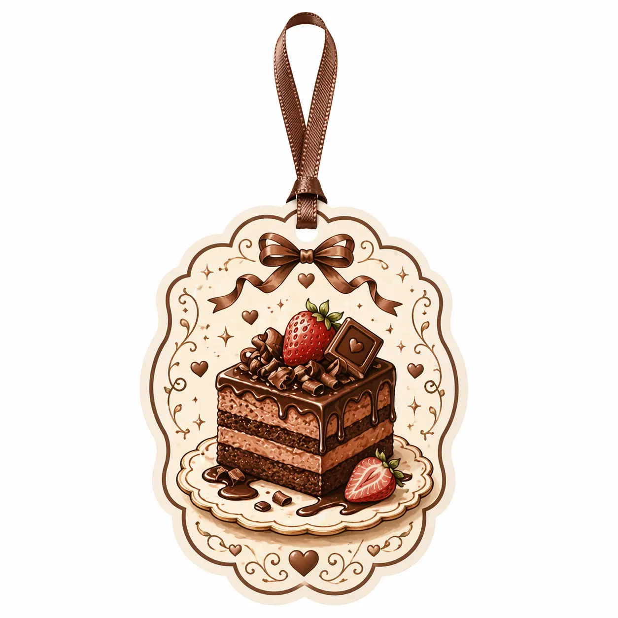 chocolate cake hanging air freshener