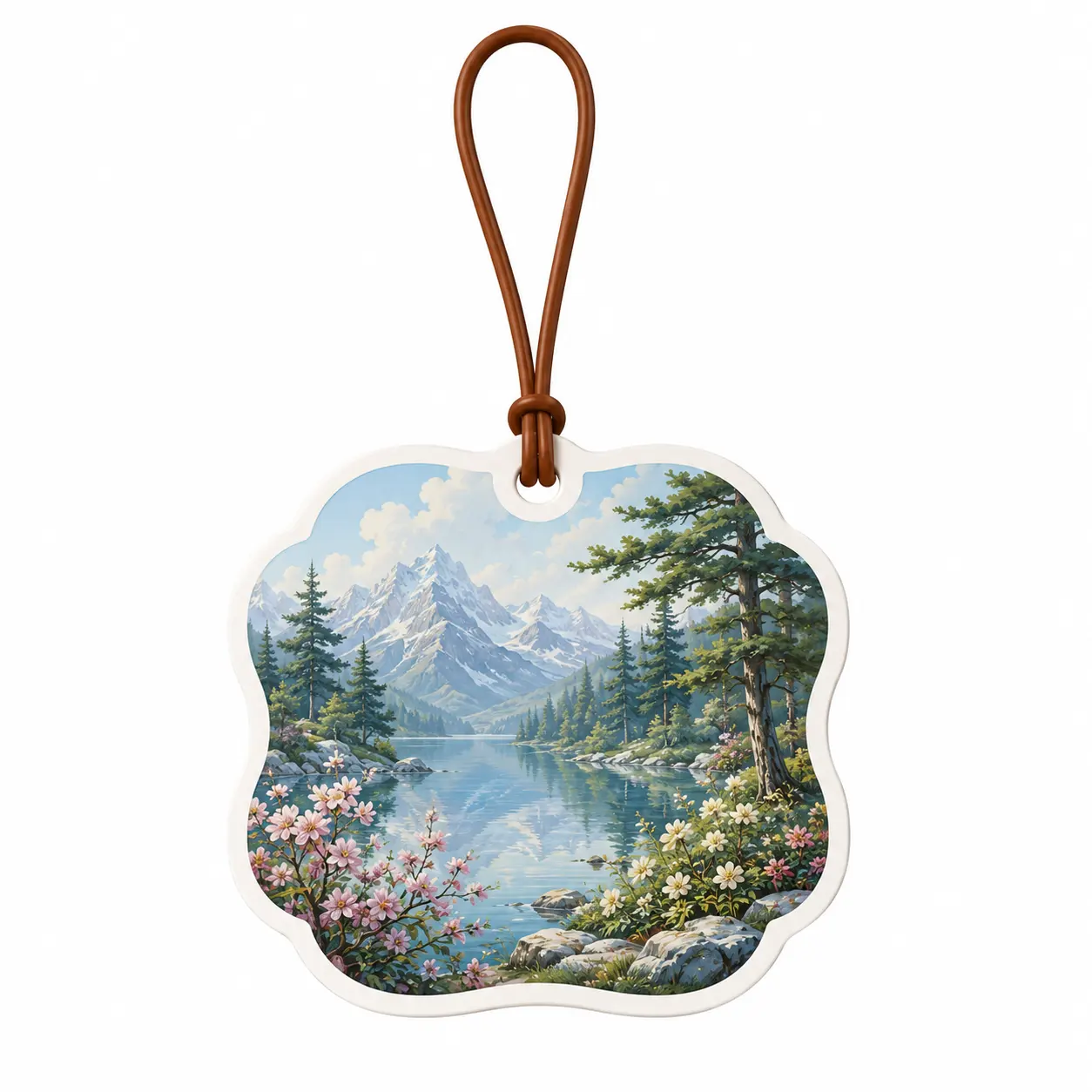 mountain lake hanging air freshener