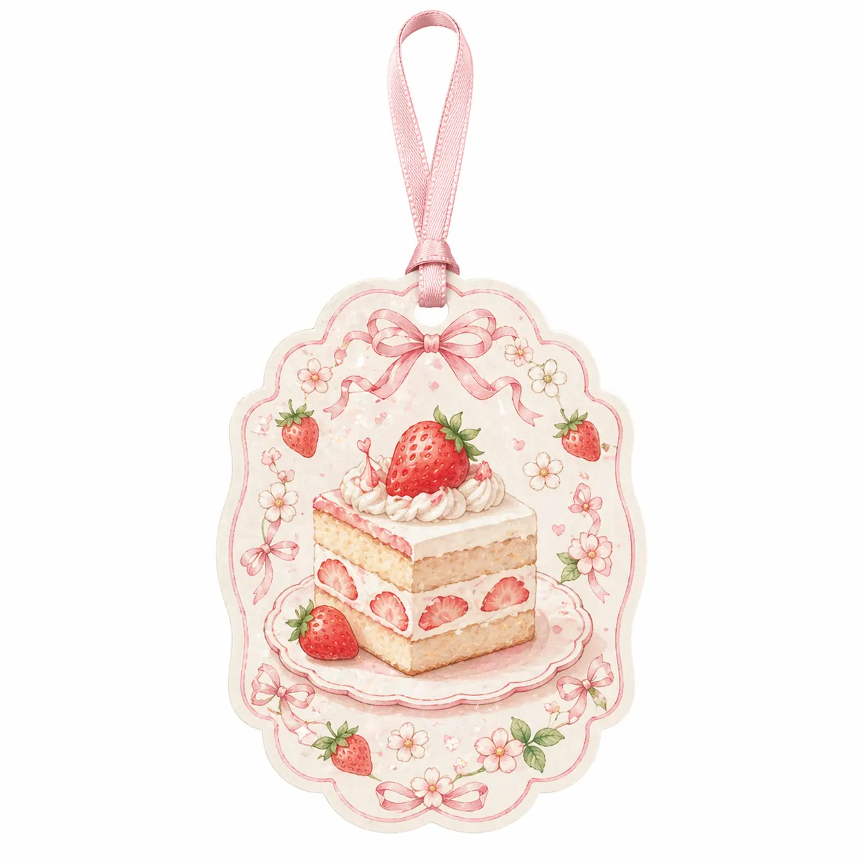strawberry cake hanging air freshener