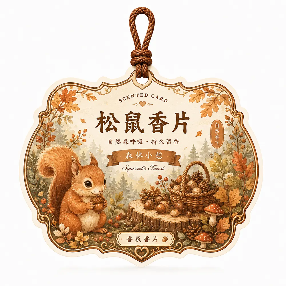 autumn squirrel hanging air freshener