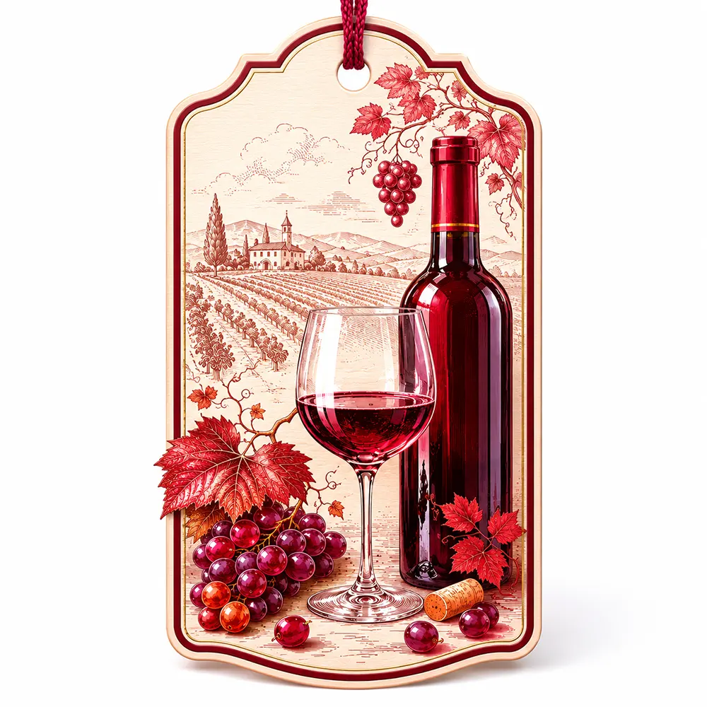 red wine hanging air freshener