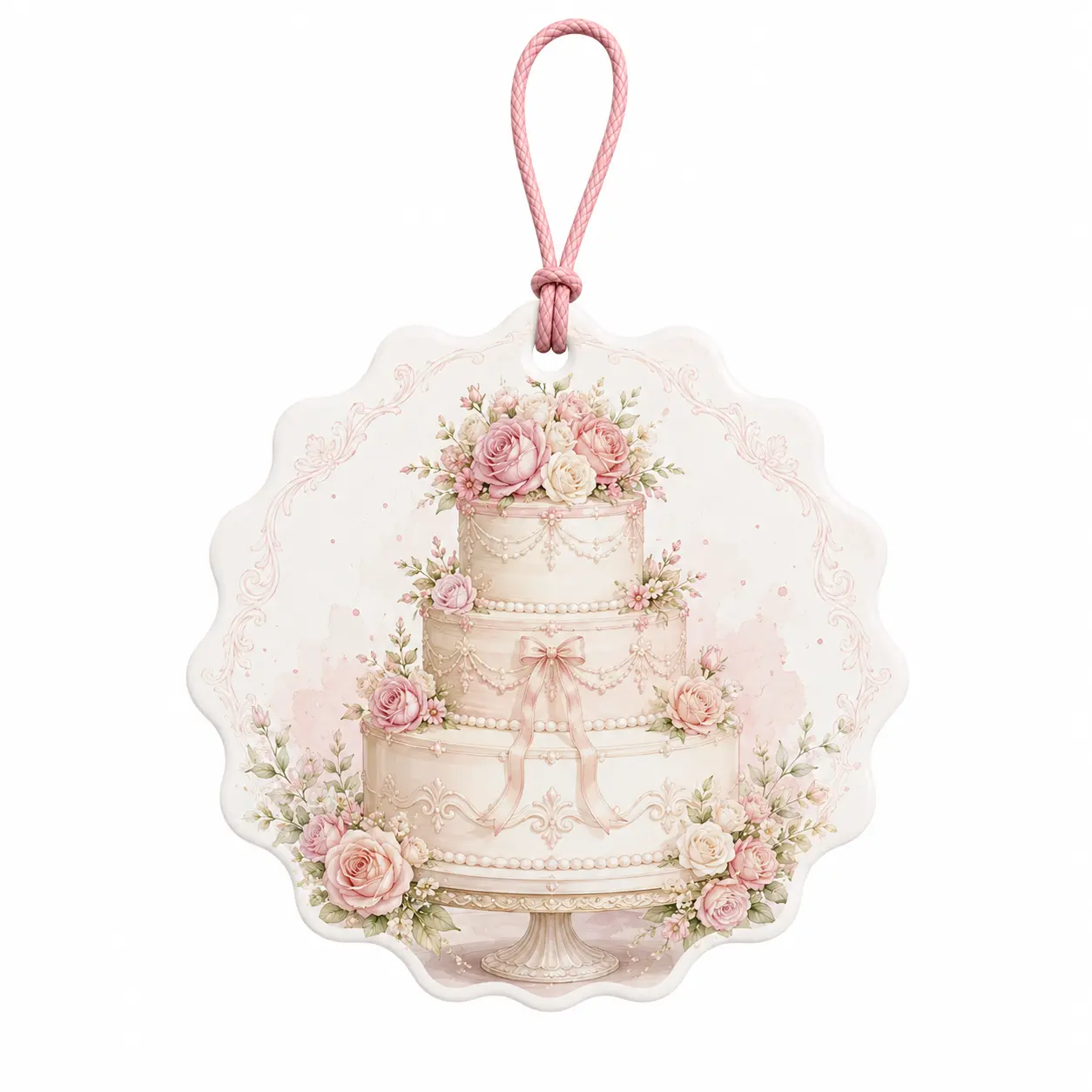 wedding cake hanging air freshener