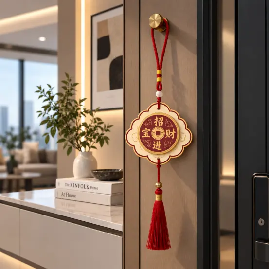 Chinese Lucky Charm Air Freshener Hanging in Home Entryway