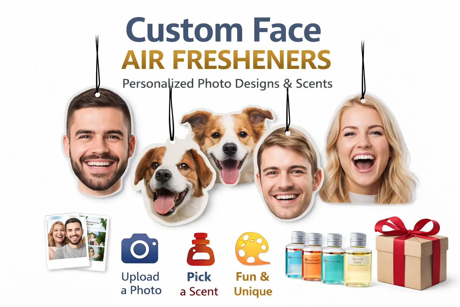 Discover custom face air fresheners, how to design them, choose scents, and create fun personalized gifts or branded car accessories.